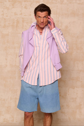 karavan clothing fashion spring summer 26 men nai collection bruce shirt pink stripes