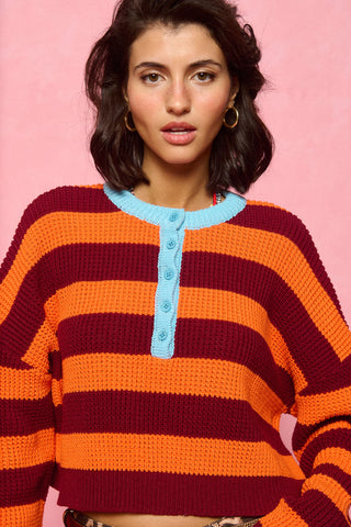 karavan clothing fashion spring summer 26 nai collection bianca knitted cropped top orange bordeaux