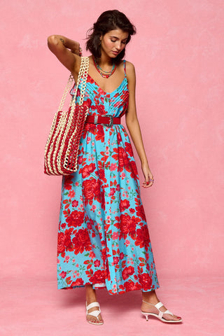 karavan clothing fashion spring summer 26 nai collection priscilla dress floral turquoise