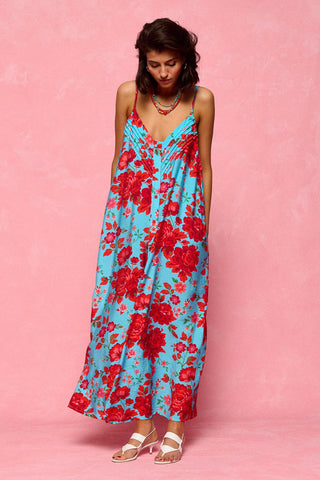 karavan clothing fashion spring summer 26 nai collection priscilla dress floral turquoise