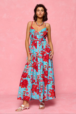 karavan clothing fashion spring summer 26 nai collection priscilla dress floral turquoise