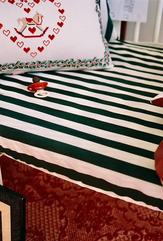 karavan clothing fashion fall winter 25 homecoming rookies collection baby fitted bed sheet christmas green stripes