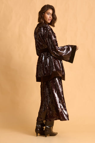 karavan clothing fashion fall winter 25 krvn homecoming collection miriam kimono brown