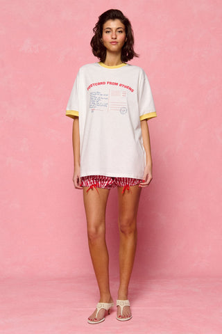 karavan clothing fashion planet homeware spring summer 26 nai collection postcard tee white