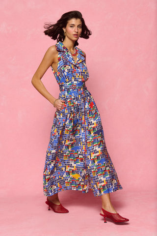 karavan clothing fashion spring summer 26 nai collection regina dress island blue