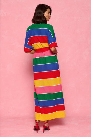 karavan clothing fashion spring summer 26 nai collection rooney knitted dress multicolor stripes