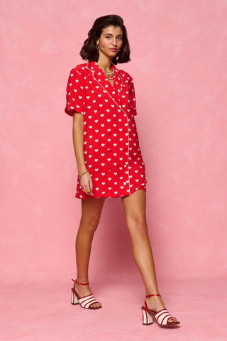 karavan clothing fashion spring summer 26 nai collection sally mini dress polka hearts red