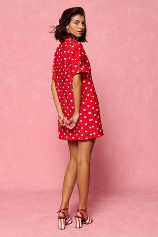 karavan clothing fashion spring summer 26 nai collection sally mini dress polka hearts red