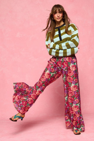 karavan clothing fashion spring summer 26 nai collection salma trousers purple aqua pink floral