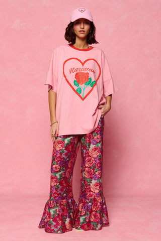 karavan clothing fashion spring summer 26 nai collection salma trousers purple aqua pink floral