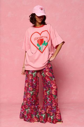 karavan clothing fashion spring summer 26 nai collection salma trousers purple aqua pink floral