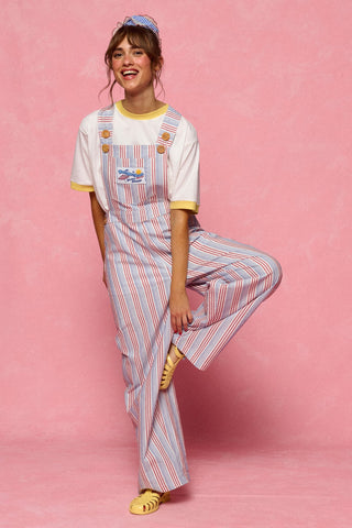 karavan clothing fashion planet homeware spring summer 26 nai collection salopette stripes red blue