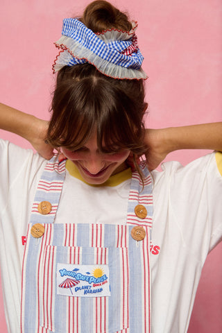 karavan clothing fashion planet homeware spring summer 26 nai collection salopette stripes red blue