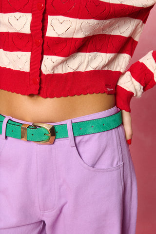 karavan clothing fashion spring summer 26 nai collection quentin belt leather green