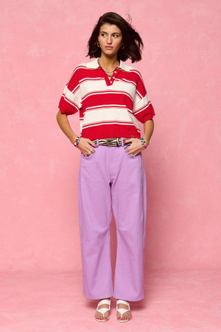 karavan clothing fashion spring summer 26 nai collection lorette knitted cropped top white red