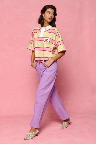 karavan clothing fashion spring summer 26 nai collection patricia cropped top pink yellow stripes