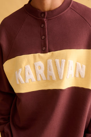 karavan clothing fashion fall winter 25 homecoming men collection sergio sweatshirt yellow bordeaux