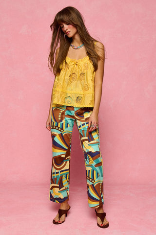 karavan clothing fashion spring summer 26 nai collection sharron trousers brown boat abstract