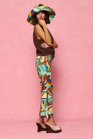 karavan clothing fashion spring summer 26 nai collection sharron trousers brown boat abstract