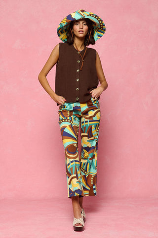 karavan clothing fashion spring summer 26 nai collection sybil knitted top brown