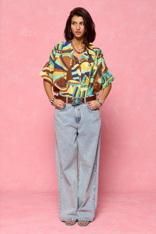 karavan clothing fashion spring summer 26 nai collection janna shirt brown abstract boat