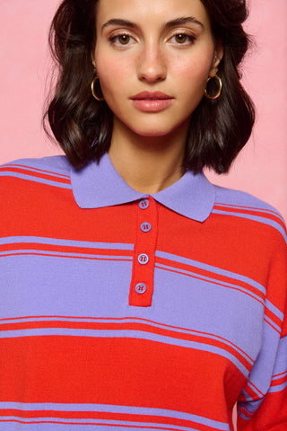 karavan clothing fashion spring summer 26 nai collection lorette knitted cropped top purple coral