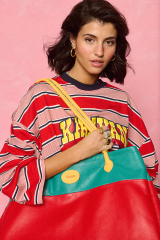 karavan clothing fashion spring summer 26 nai collection leather bag red green