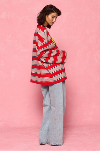 karavan clothing fashion spring summer 26 nai collection madeline longsleeve red bue stripes