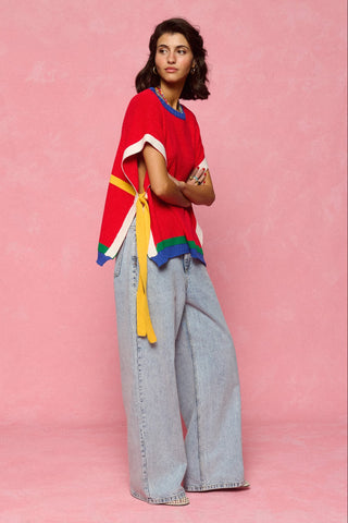 karavan clothing fashion spring summer 26 nai collection mary knitted vest red