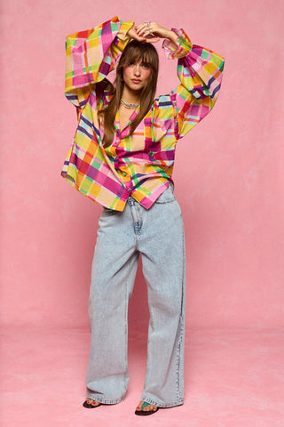 karavan clothing fashion spring summer 26 nai collection stella shirt multicolor checked