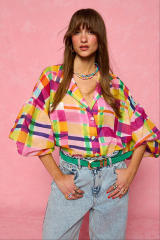 karavan clothing fashion spring summer 26 nai collection stella shirt multicolor checked
