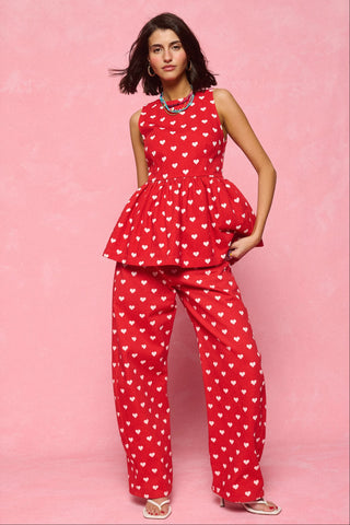 karavan clothing fashion spring summer 26 nai collection frida top polka hearts red