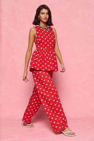 karavan clothing fashion spring summer 26 nai collection frida top polka hearts red