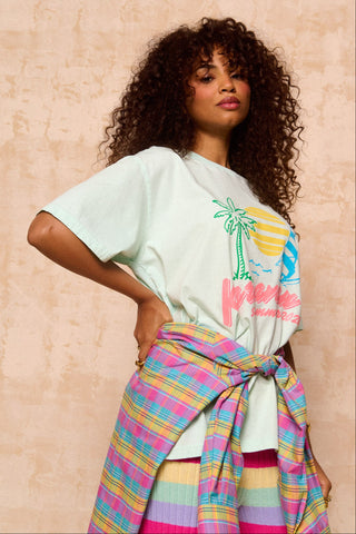 karavan clothing fashion planet homeware spring summer 26 nai collection boyfriend shirt checked pink yellow light blue