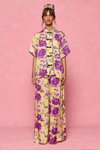 karavan clothing fashion spring summer 26 nai collection stevie trousers purple floral lemon