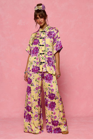 karavan clothing fashion spring summer 26 nai collection stevie trousers purple floral lemon