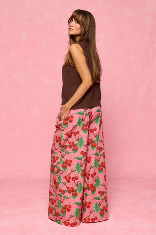 karavan clothing fashion spring summer 26 nai collection hilda trousers cherries pink