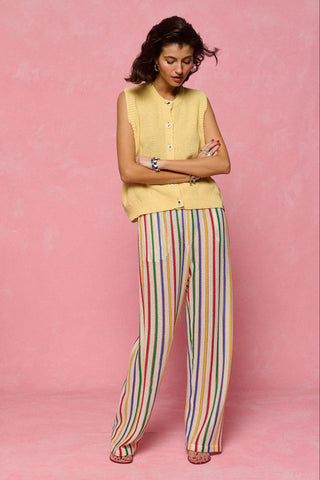 karavan clothing fashion spring summer 26 nai collection emine trousers off white multicolor stripes