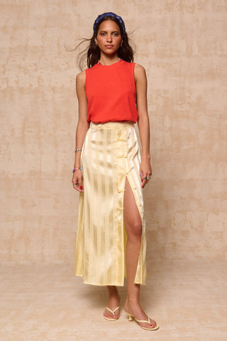 karavan clothing fashion krvn spring summer 26 nai collection noemia skirt lemon yellow