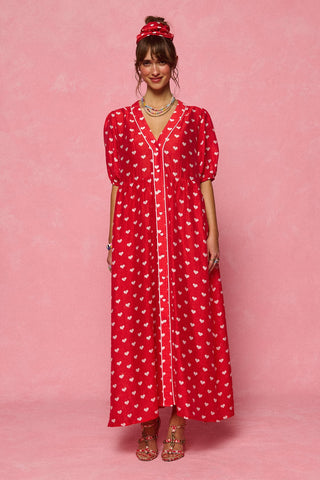 karavan clothing fashion spring summer 26 nai collection wendy dress polka hearts red