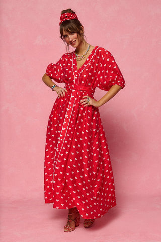 karavan clothing fashion spring summer 26 nai collection wendy dress polka hearts red