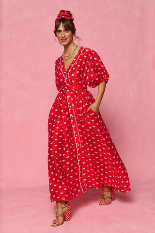 karavan clothing fashion spring summer 26 nai collection wendy dress polka hearts red