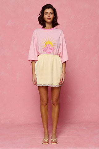 karavan clothing fashion planet homeware spring summer 26 nai collection mini satin skirt yellow