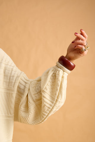 karavan clothing fashion fall winter 25 krvn homecoming collection yvonne knitted dress ivory