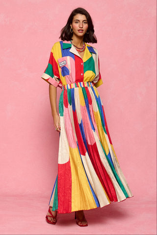 karavan clothing fashion spring summer 26 nai collection zendaya skirt multicolor waves