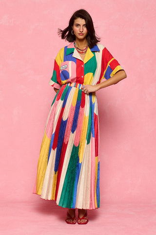 karavan clothing fashion spring summer 26 nai collection zendaya skirt multicolor waves