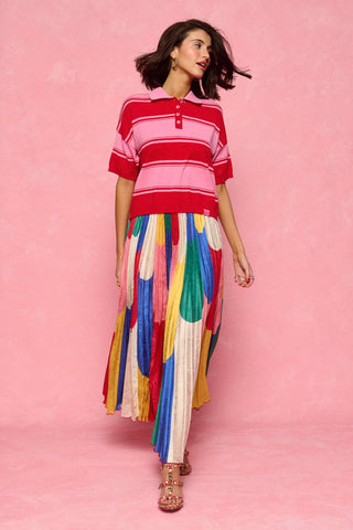 karavan clothing fashion spring summer 26 nai collection lorette knitted cropped top red pink