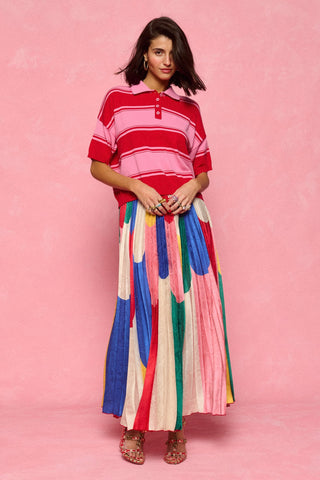 karavan clothing fashion spring summer 26 nai collection lorette knitted cropped top red pink