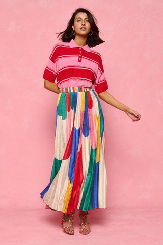 karavan clothing fashion spring summer 26 nai collection lorette knitted cropped top red pink