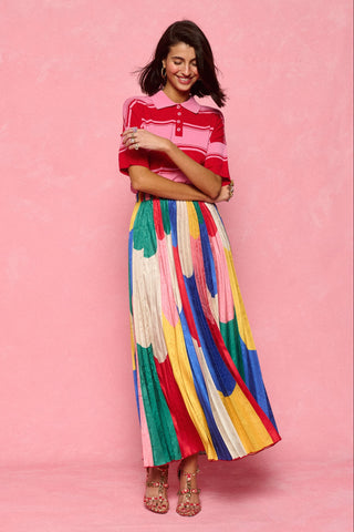 karavan clothing fashion spring summer 26 nai collection lorette knitted cropped top red pink